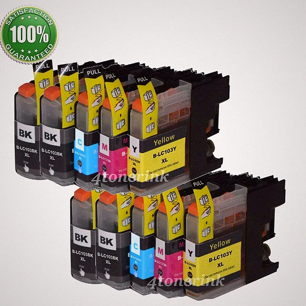 10 Pk LC103 XL Compatible Ink Cartridge For Brother DCP-J152W MFC-J475DW Printer