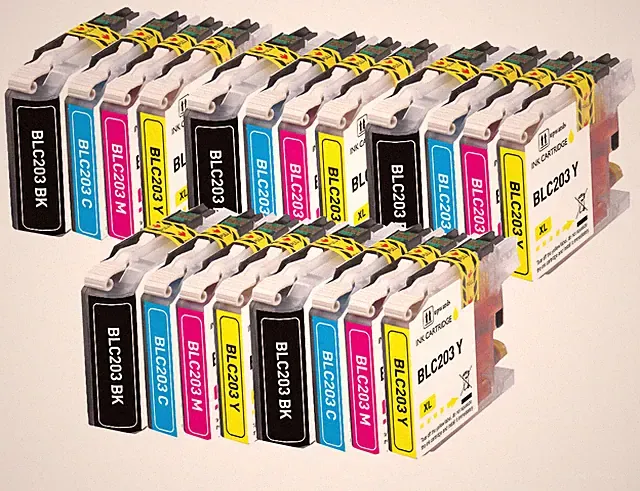 20P XL Printer Ink Set +Chip fits Brother LC203 MFCJ680DW J460DW J5320DW J480DW
