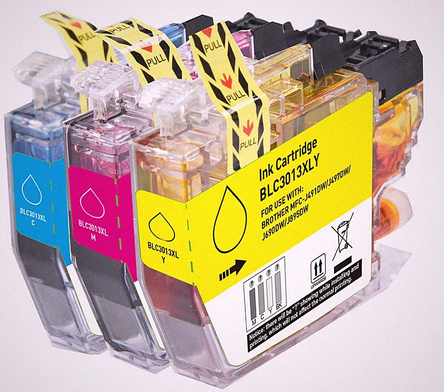 3PK CMY Printer Ink + Chip fits Brother LC3013 MFC-J491DW MFC-J497DW MFC-J690DW