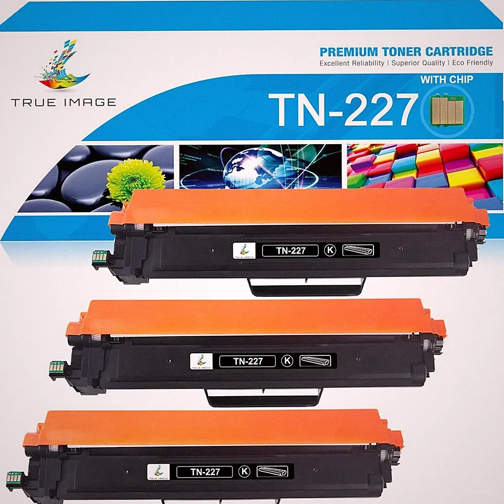 3PK TN227BK Ink Cartridge for MFC-L3770CDW MFC-L3750CDW L3230CDN Printer (Black)