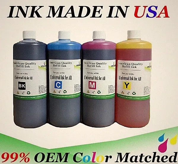 4-Color Universal Bulk Refill Ink bottle HP Canon Brother Lexmark Dell and more