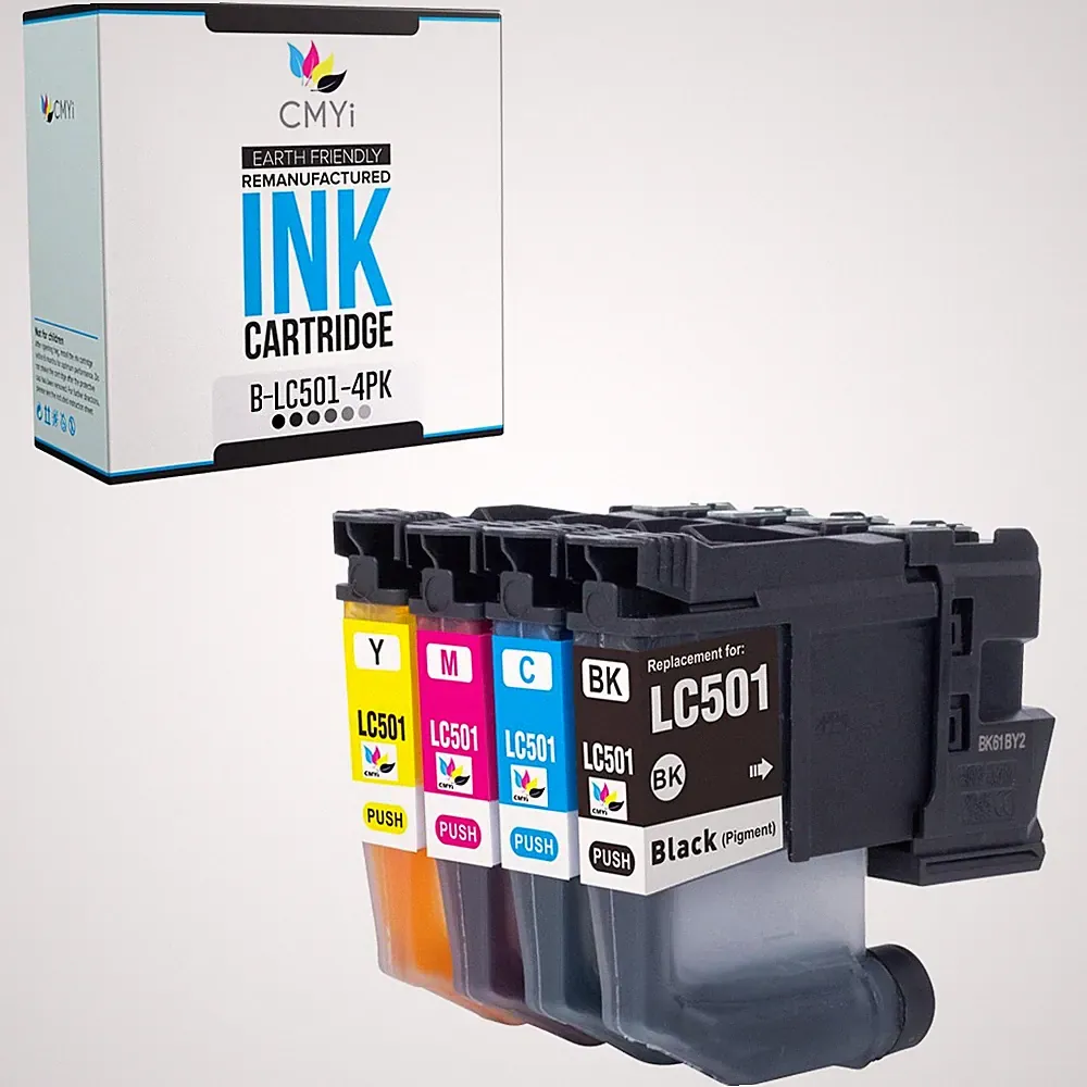 4-Pack Compatible LC501 Ink Cartridges Combo fits Brother MFC-J1260DW, J1360DW