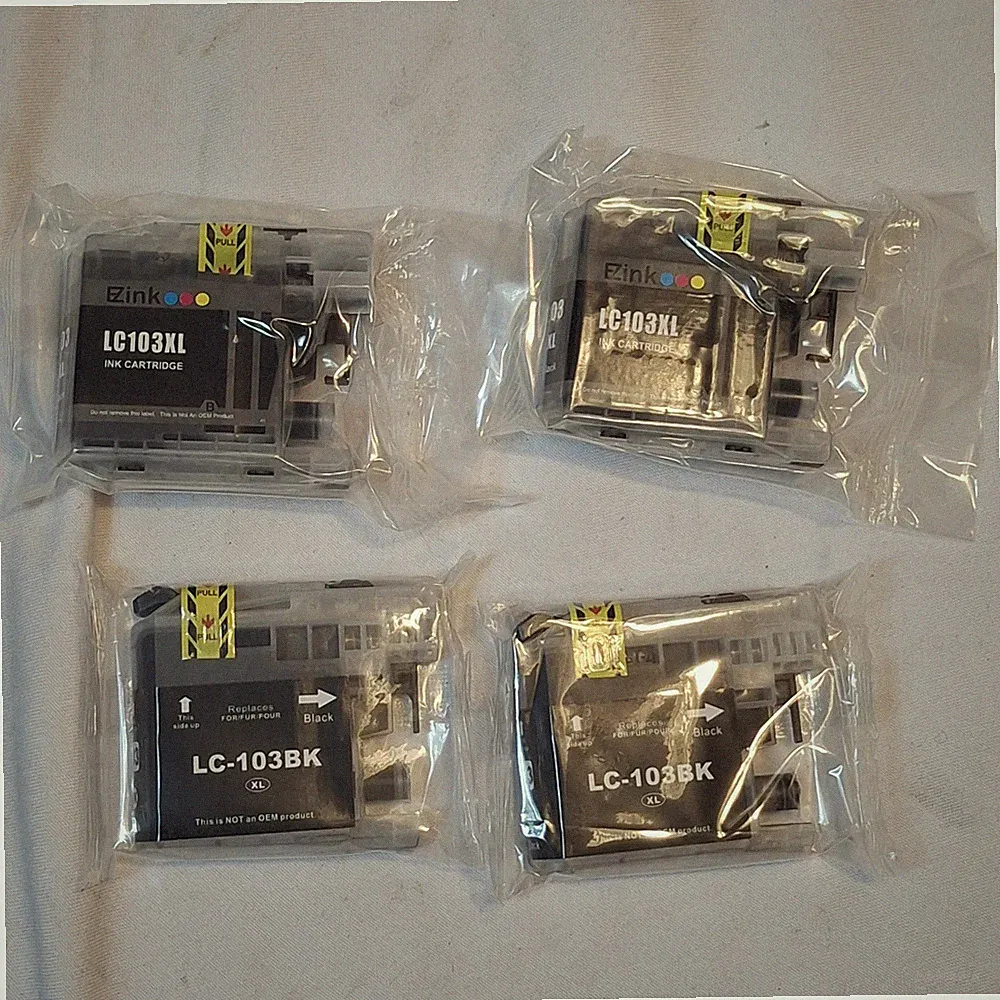 4 Printer Ink Cartridges for Brother LC103XL LC-103 BK