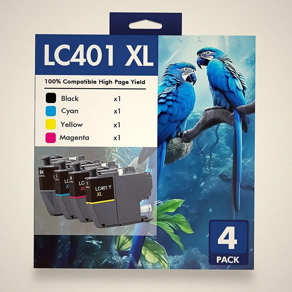 4pk LC401XL LC401 Ink Cartridges for Brother MFC-J1010DW MFC-J1012DW MFC-J1170DW