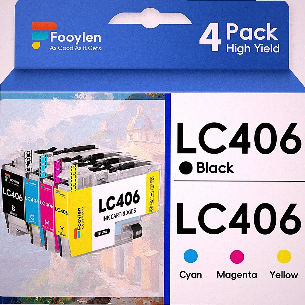 4PK-LC406 Ink Cartridge for Brother LC406 MFC-J4335DW MFC-J4535DW MFC-J4345DW