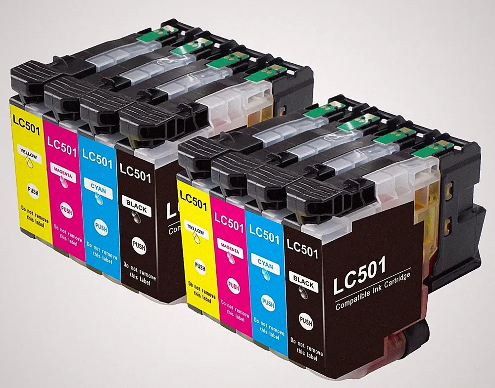 8PK Printer Ink w/ Chip for Brother LC501 MFC-J1260DW MFC-J1360DW MFC-J1410DW