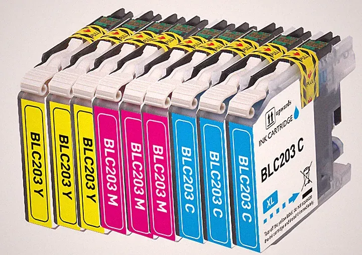 9P XL CMY Printer Ink +Chip fits Brother LC203 MFC J680DW J460DW J5320DW J480DW