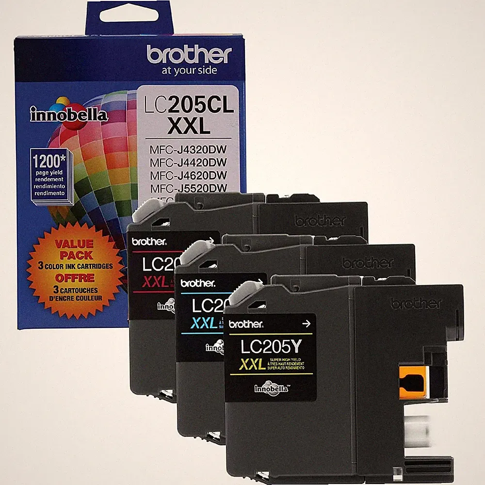 Brother Genuine Super High-yield Color Printer Ink Cartridge, LC2053PKS