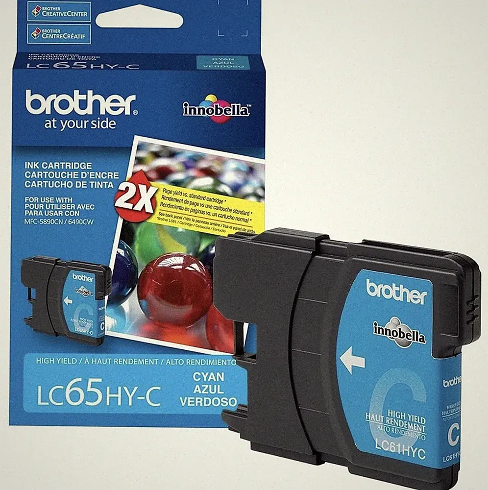Brother Ink Cartridge LC65HYC Cyan Blue Genuine Product Expired 2019 Sealed New