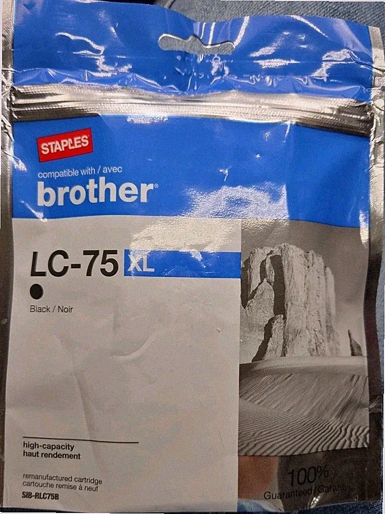 Brother LC75BK XL Ink Cartridge Black From Staples