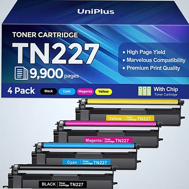 Cartridge TN227 4 Pack 9900 Pages Compatible Brother Printer Toner L3270CDW Work