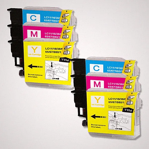 Color Ink Cartridges Compatible with Brother LC61 MFC-495CW FC-J265W MFC-J270W