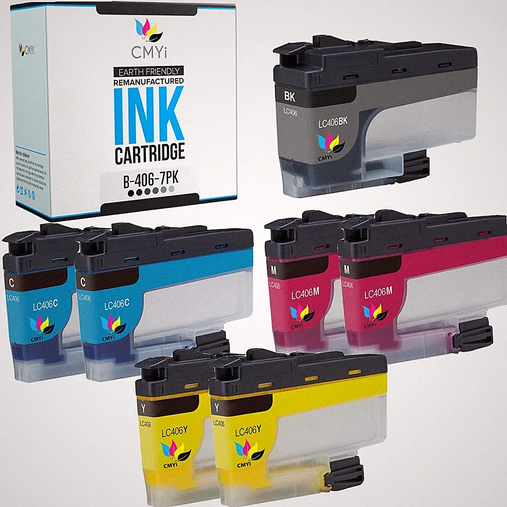 Compatible 7-Pack LC406 Printer Cartridges fits Brother MFC-J4340DW J6955DW