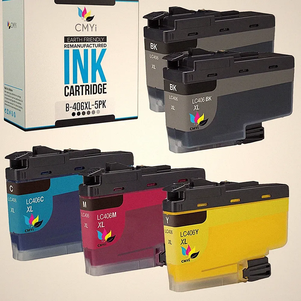 Compatible CMYi 5PK LC406XL Printer Cartridges fits Brother MFC J4335DW J4340DW
