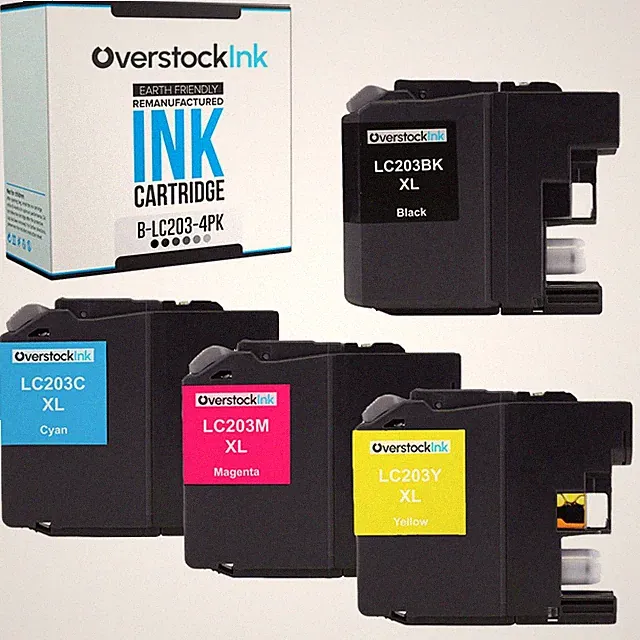 Compatible LC203 Ink Cartridge Combo Pack of 4 fits Brother MFC-J4620DW J480DW