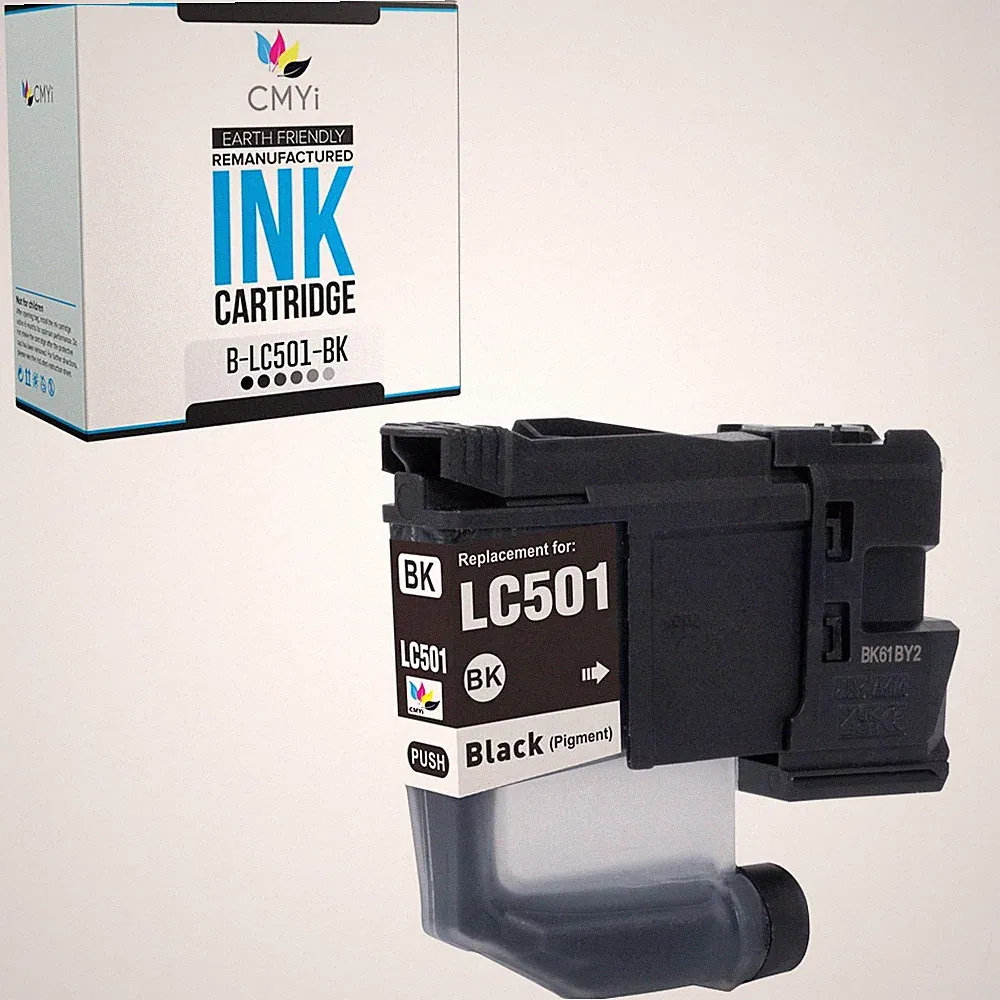Compatible LC501 Black Ink Cartridge fits Brother MFC-J1260DW, J1360DW, J1410DW