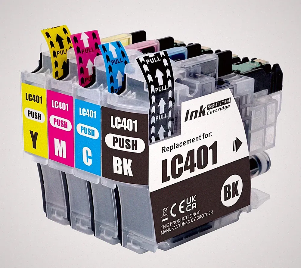 LC401 Printer Ink with chip fits Brother MFC-J1010DW MFC-J1012DW MFC-J1170DW