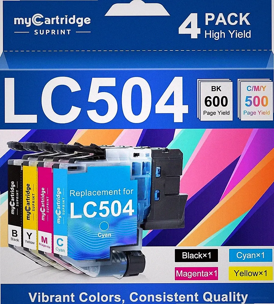 LC504 Ink Cartridges Combo Pack Brother Printer MFC-J1355DW MFC-J1365DW MFC-J136
