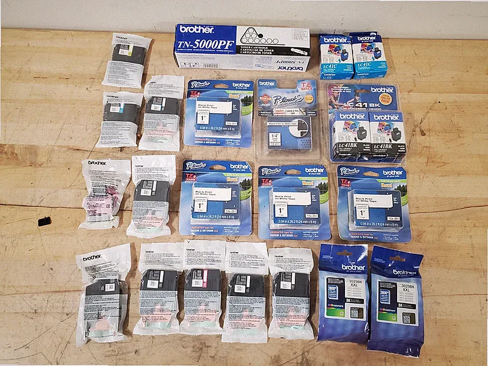 Lot of 21 Genuine Brother Ink Cartridges - LC3029BK XXL, Etc, See Pics