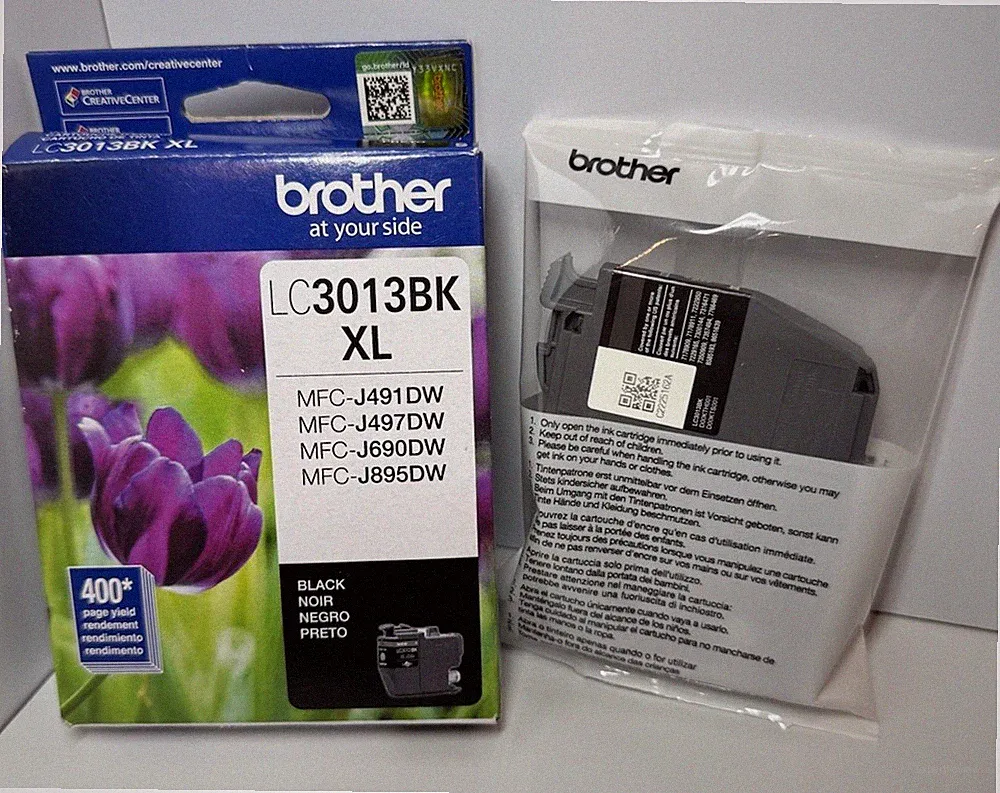 New Brother LC3013BK XL Black Ink Cartridge Open Box For Photos Free Shipping