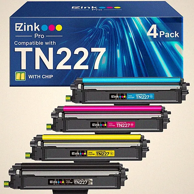 Print 2 500+ Pages - E Z Ink Pro TN227 High Yield Toner 4 Pack