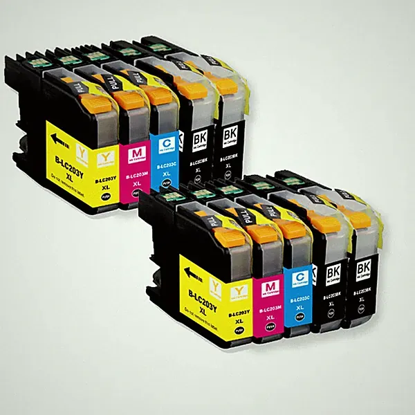 Print Ink cartridges fits Brother LC203XL LC201 MFC-J460DW MFC-J480DW MFC-J485DW