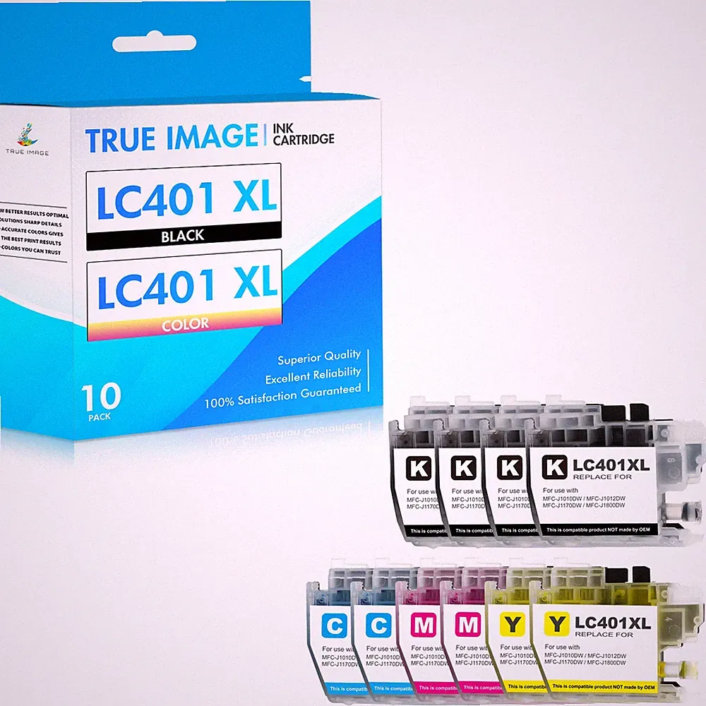 Printer Ink Combo Set fits for LC401 Brother MFC-J1010DW MFC-J1012DW MFC-J1170DW