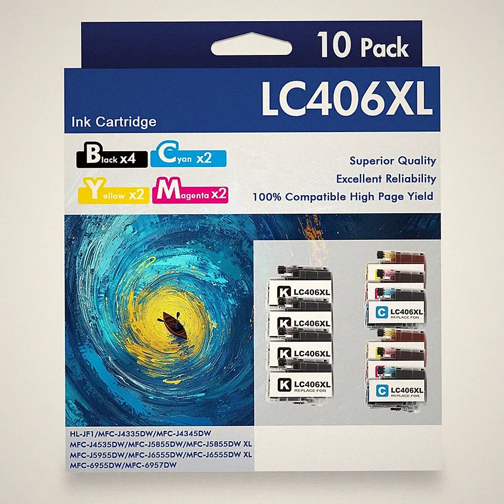 Printer Ink Compatible For Brother LC406 MFC-J4535DW MFC-J4345DW MFC-J4335DW