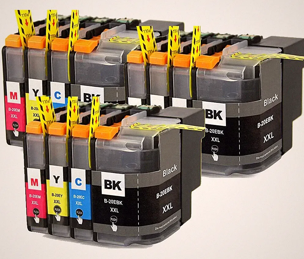Printer Ink Tank Set fits Brother LC20e MFC-J5920DW MFC-J775DW MFC-J985DW