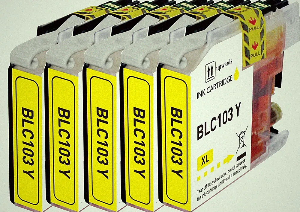 Yellow XL Printer Ink fits Brother LC103 MFC-J450DW MFC-J470DW MFC-J875DW